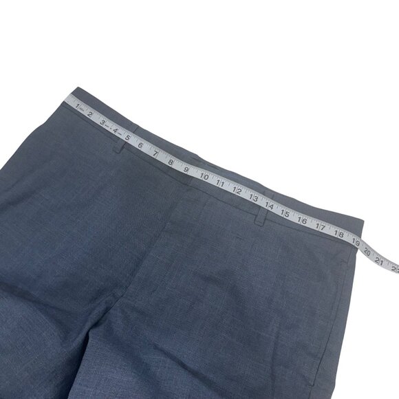 Banana Republic Mens Aiden Dress Pant 38x32 Navy Tailored Slim Fit Cotton Blend - Picture 5 of 13